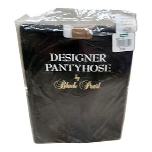 Vintage Black Pearl Designer Pantyhose 100% Nylon One Size Beige 100-160lbs